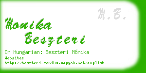 monika beszteri business card