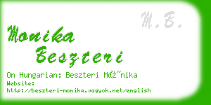 monika beszteri business card